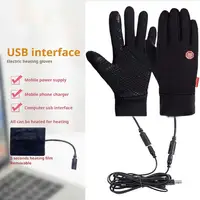 Electric Rechargeable USB Heated Gloves Winter Waterproof Touchscreen Motorcycle Hand Gloves For Women Men Warm Gloves