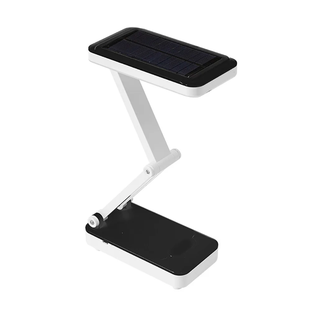 Foldable Solar Table Light 4500K-6000K 26 LED Solar Powered Night Light 2 Gears Bedside Desk Lamp USB Charging Eye Protection 4
