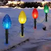 Pathway Lights Solar Powered 5X Solar Powered Garden Pathway Lights Solar Garden Light Long Lasting Outdoor Lighted Stake 5