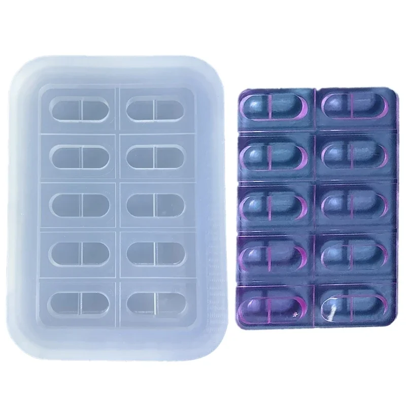 

Capsules Medicines Mold Easy to Clean Silicone Mold Versatile Full Version Drugs Pellet Mould Tablet Casting Molds