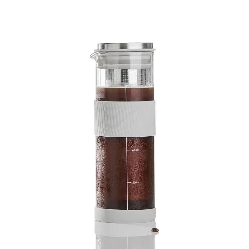 

Portable Airtight Cold Brew Iced Coffee Maker Tea Infuser - 800ml Cold Brew Coffee Kettle Brewing Glass Carafe Pitcher