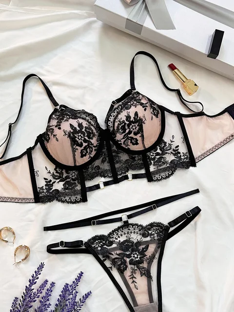 Embroidery Lingerie Set 14