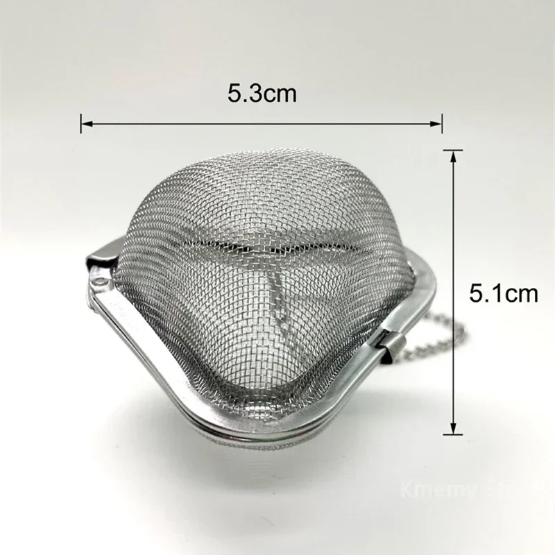Oval Heart Sphere Shape Stainless Steel Mesh Ball Tea and Spice Infuser with Chain