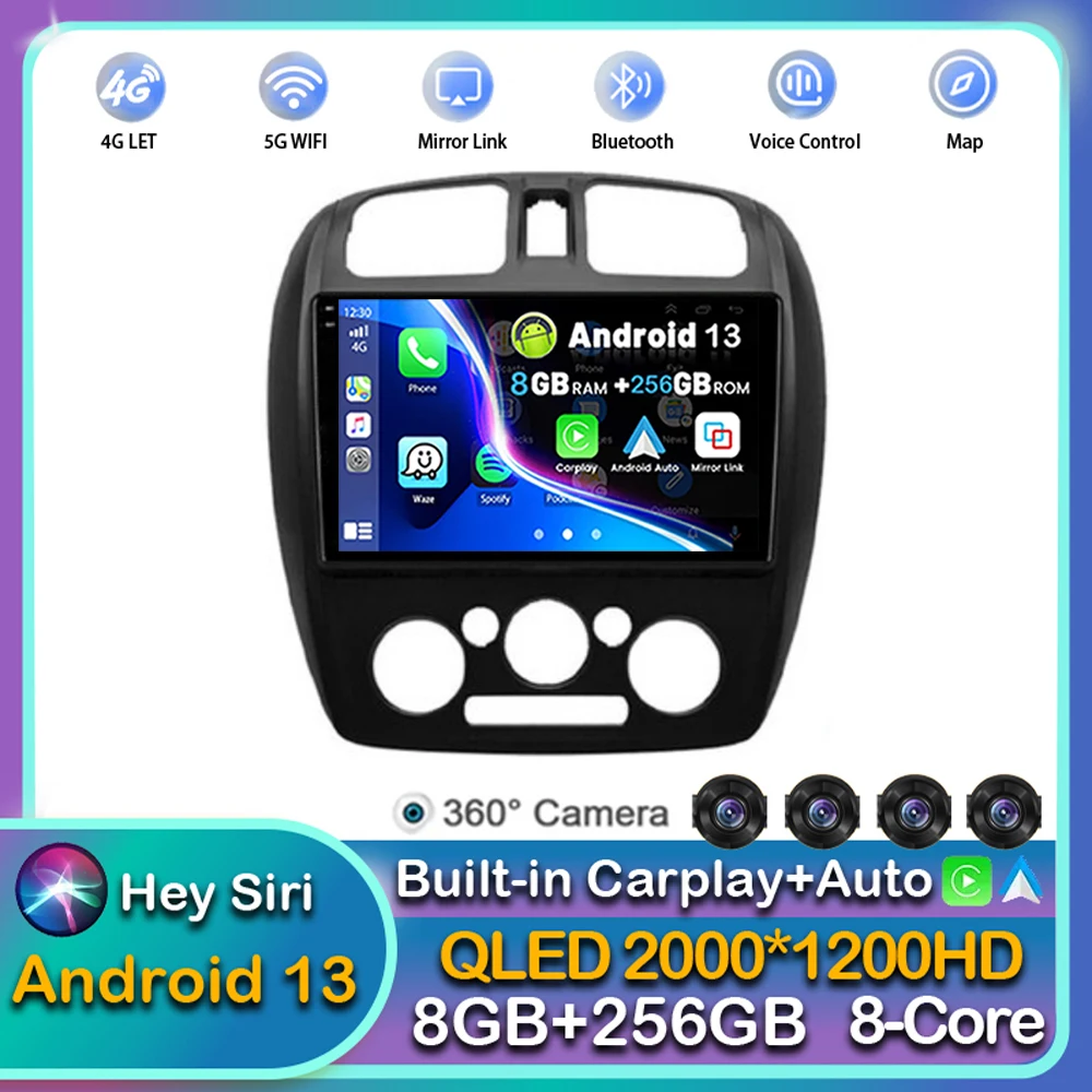 

Android 13 wireless Carplay For Mazda 323 BJ 2000 2001 2002 2003 Multimedia Video Player Auto Navigation 2din DVD Head Unit WIFI