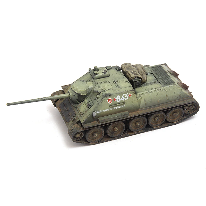 

1/72 Scale Soviet SU-85 Anti-Tank Vehicle 843 1047th Self-propelled Firecannon Regiment Combat Tracked Fighting Vehicle Model