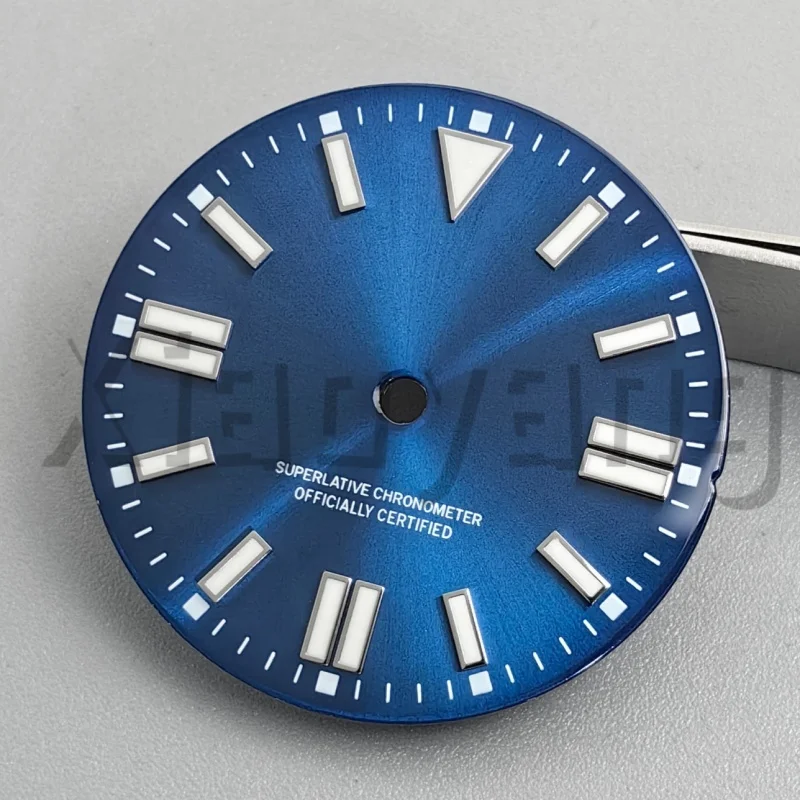 Sterile Glossy Green Luminous Watch Dial, 29mm