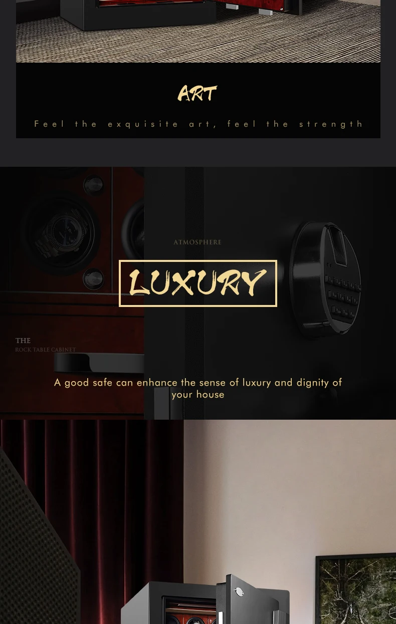 S6c4381e9e8344955be8827aeccd50c0eo Home use steel fingerprint lock safe watch winder jewelry money security safe box