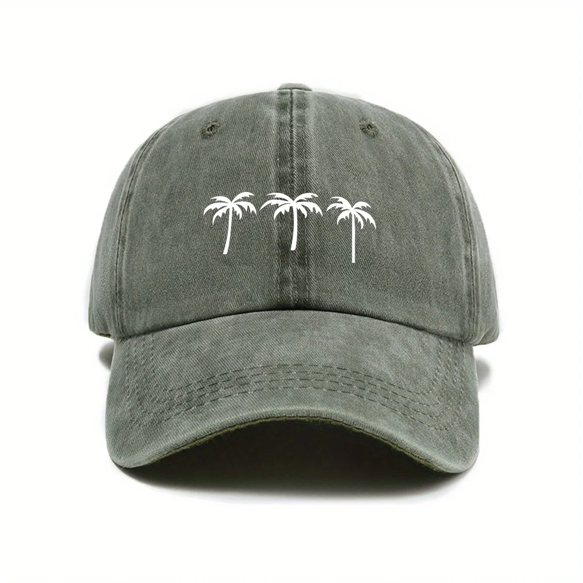 Drei Baseballkappen mit Kokosnussbaum-Aufdruck für Männer und Frauen, lässige Outdoor-Reisen, Strand-Entenschnabelmützen, einfache Accessoires – Detail 8