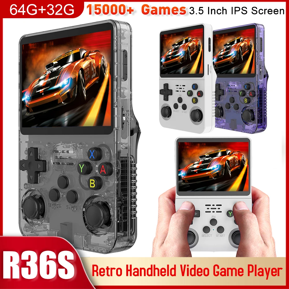 R36SRetroHandheldVideoGameConsoleLinuxSystem35InchIPSScreen