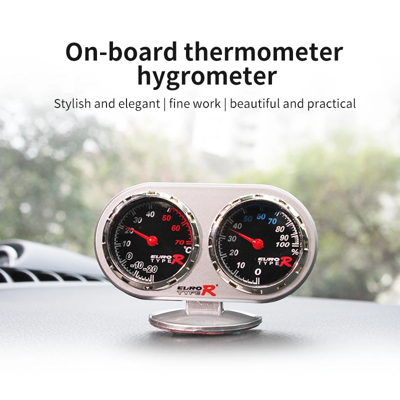 

Car mounted thermometer and hygrometer, mini mechanical multi-purpose thermometer and hygrometer, indoor refrigerator insulatio