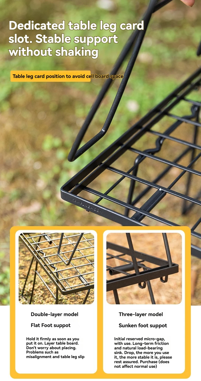 CK-1G Outdoor Camping Einlagiger Klapptisch IGT Modularer Kochertisch Multifunktionaler Erweiterungstisch für Grill – Detail 8