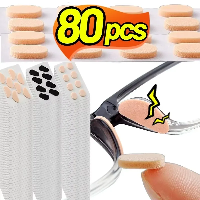 Non-slip Nose Pads Self-Adhesive EVA Foam Anti-pressure Mini Soft Oval Shape Glass Eyewear Eyeglasses Sticker Accessories Kit 2