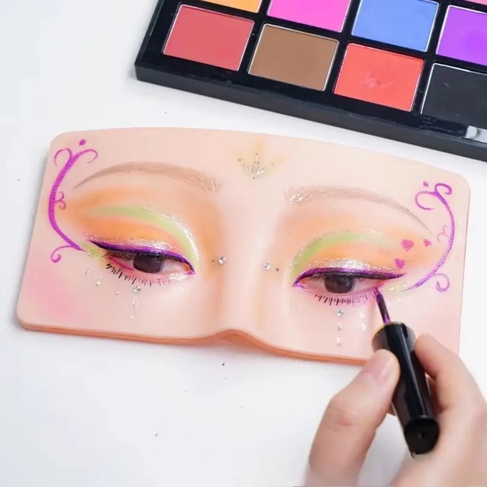 재사용 가능한 메이크업 보드 눈썹 문신 연습용 스킨 아이 메이크업 트레이닝 실리콘 연습 패드 (메이크업 뷰티 아카데미 화장품용)