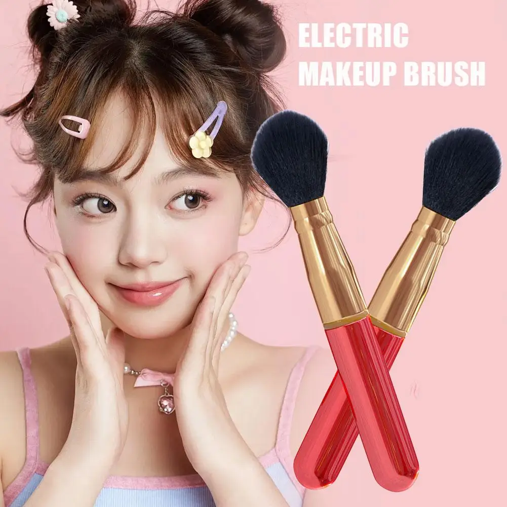완벽한 블렌딩, 컨투어링, 하이라이트 및 에어브러시 마무리를 위한 부드러운 전기 메이크업 브러쉬, 빠른 메이크업 전기 마사지 브러쉬