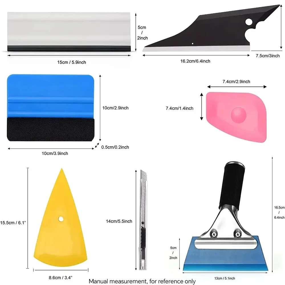 Car Wrapping Tools Kit for Car Body Window Film Stickers Tint Tools Vinyl Squeegee Auto Gap Dust Removal Scraper Accessories
