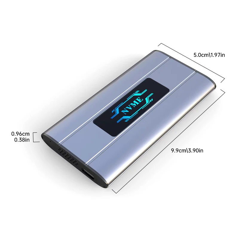 M.2 NVMe SSD 케이스 외장형 6TB 10Gbps 고속 USB 3.2 Gen2 타입-C 어댑터 NGFF SATA PCIe SSD 인클로저 알루미늄 합금 박스