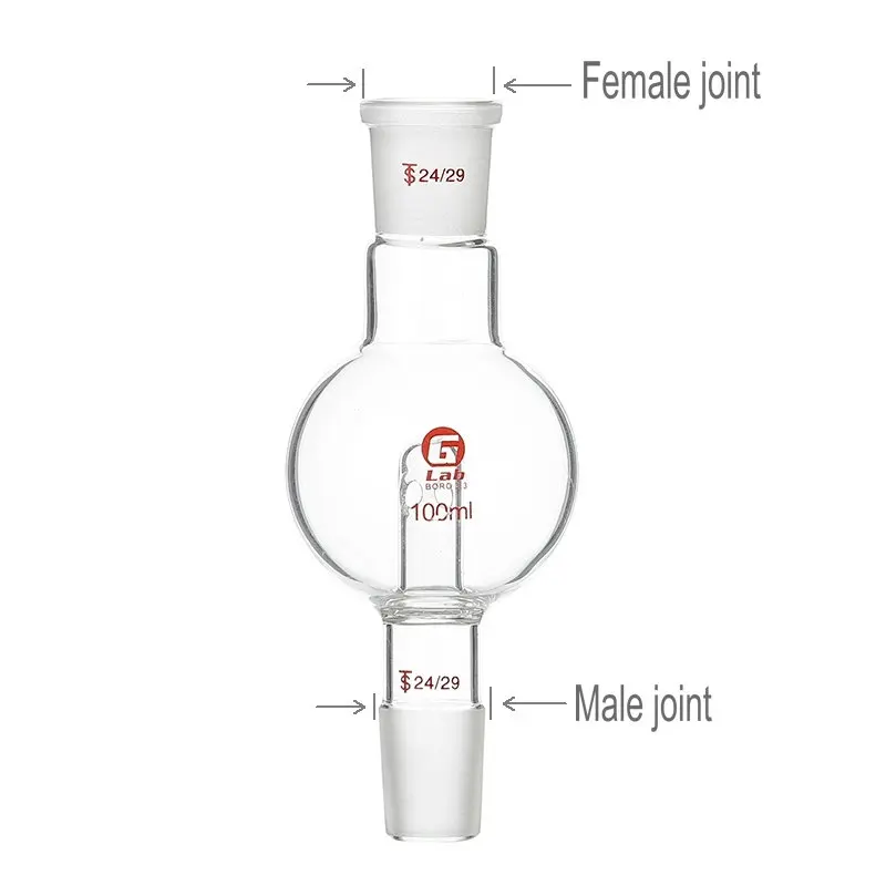 Lab Volumetric Flask 1pcs Lab 50ml/100ml/250ml/500ml/1000ml Borosilicate Glass Bump Trap