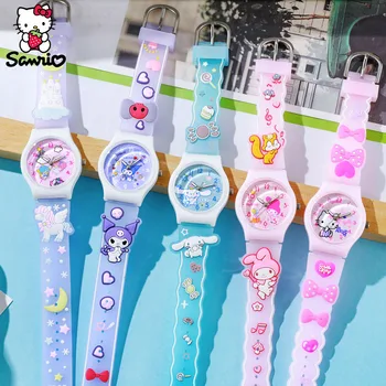 Sanrio Wrist Watch Cinnamoroll Quartz Watchband Y2K Hello Kitty Waterproof Watch Kuromi Clock My Melody Girl Gift Kid Anime Toy 1