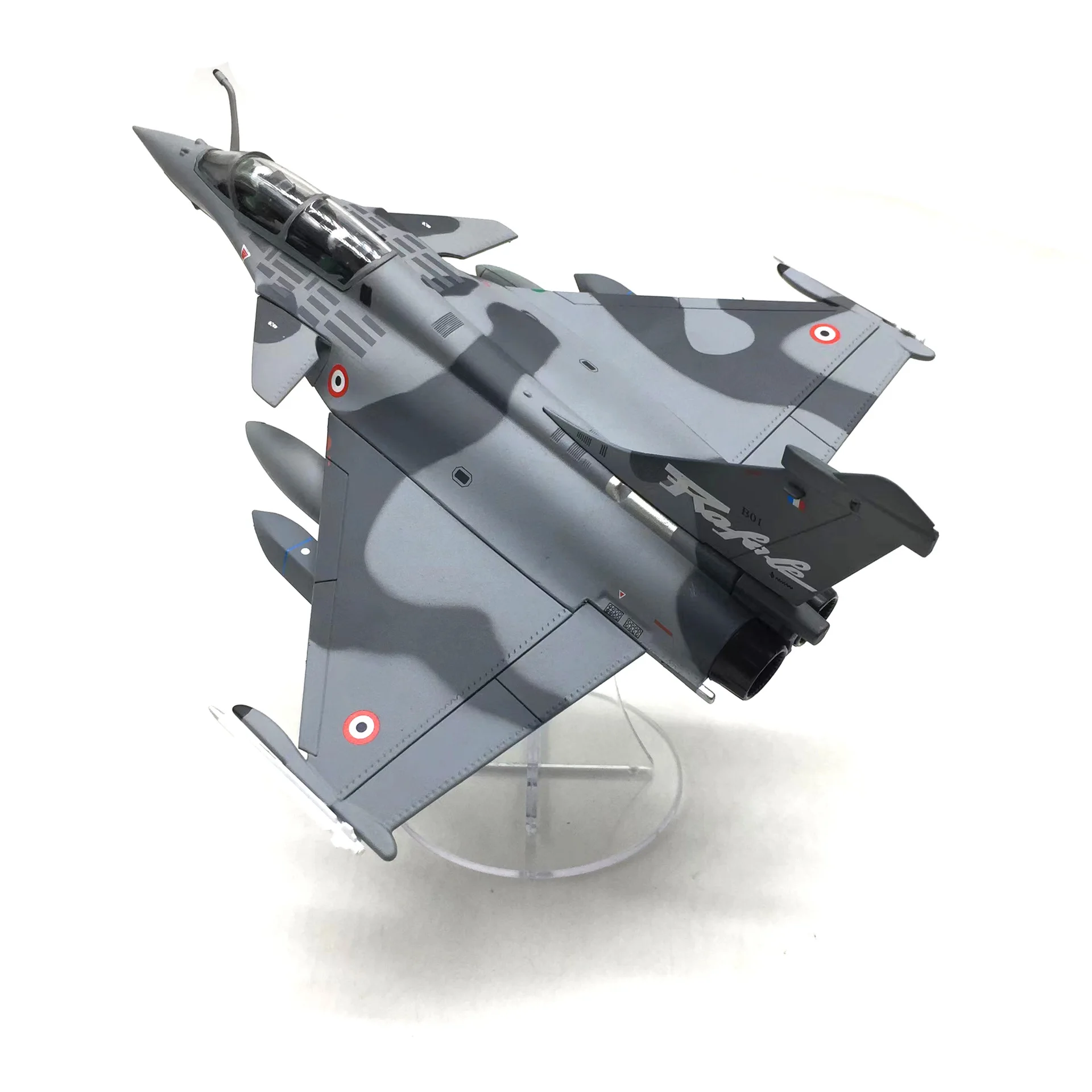 Maquette Avion De Chasse Rafale Français 1:100 En Alliage Et Plastique - Neuf