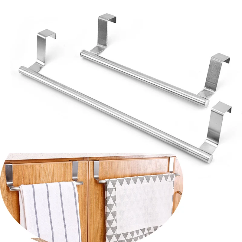 Towel-Rack-Over-Door-Towel-Bar-Hanging-Holder-Rag-Shelf-Stainless-Steel ...