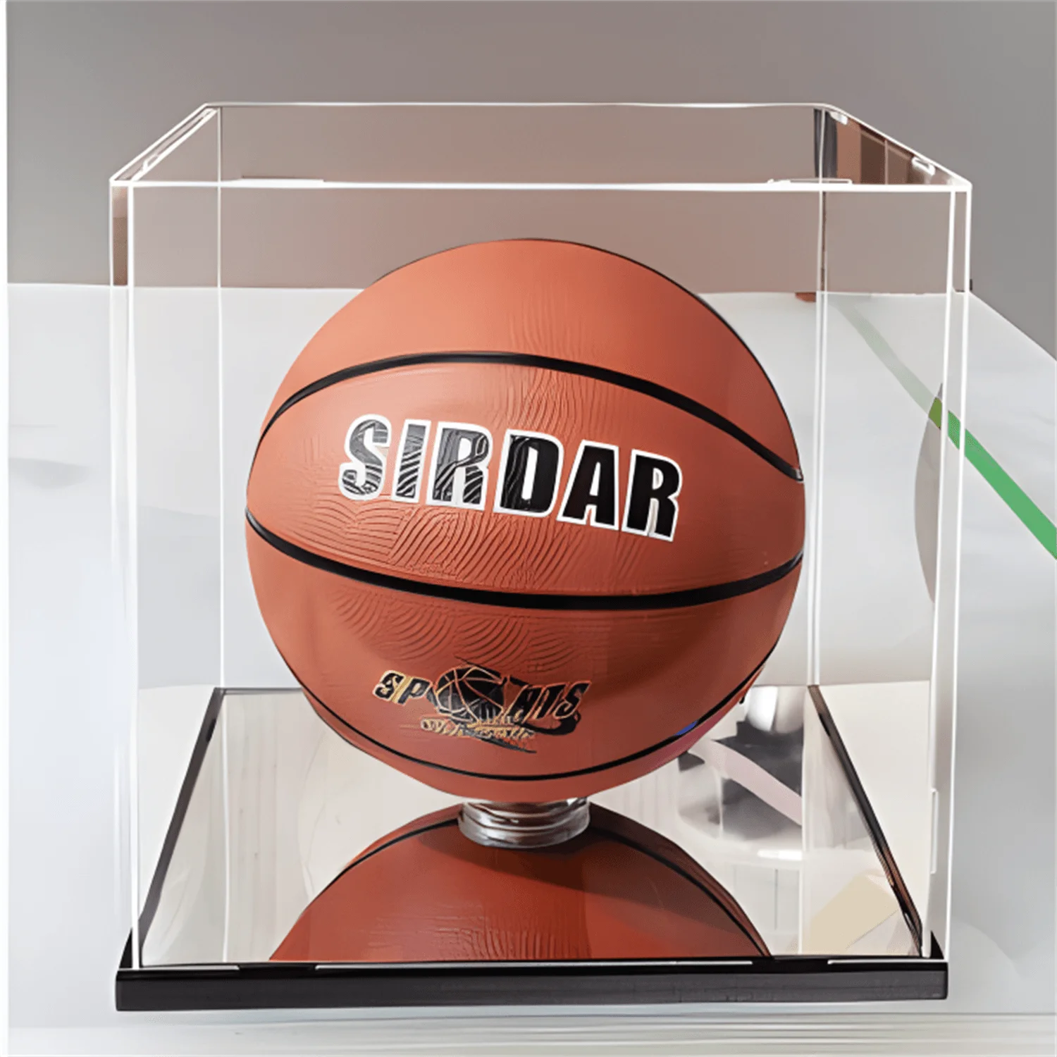 Acrylic Assembly Display Box for Football and Basketball Display Collection Complimentary Circular Base Accessory * 1