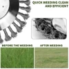 6/8 Inch Grass Trimmer Head Derusting Weeding Wheel with Fixing Kit Rusting Dust Removal Plate Garden Power Tool for Lawn Mover 4