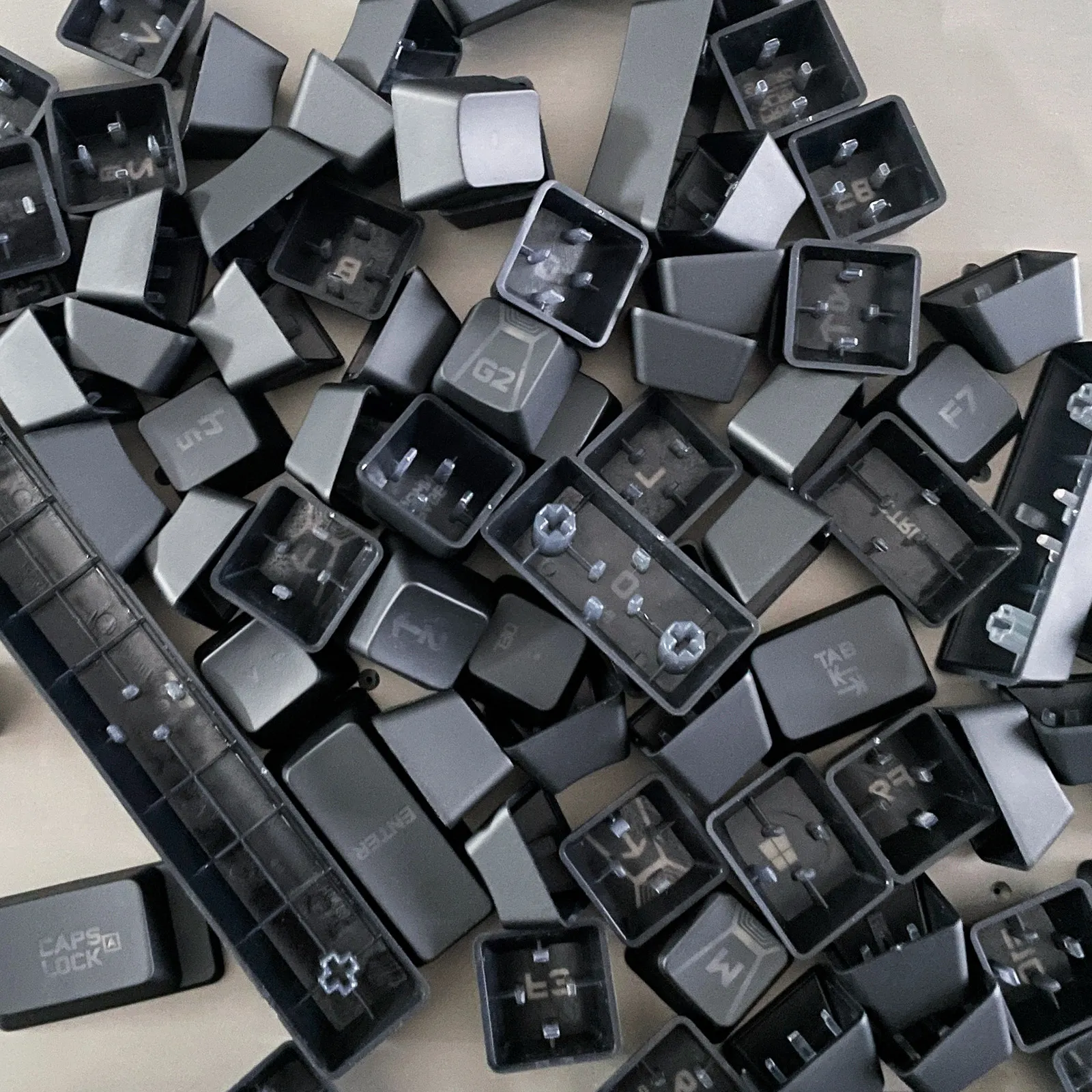 Romer-G 스위치 Logit G910 기계식 키보드 WASD/화살표 키/CTRL/스페이스바용 풀 세트 G910 블랙 키캡 교체품