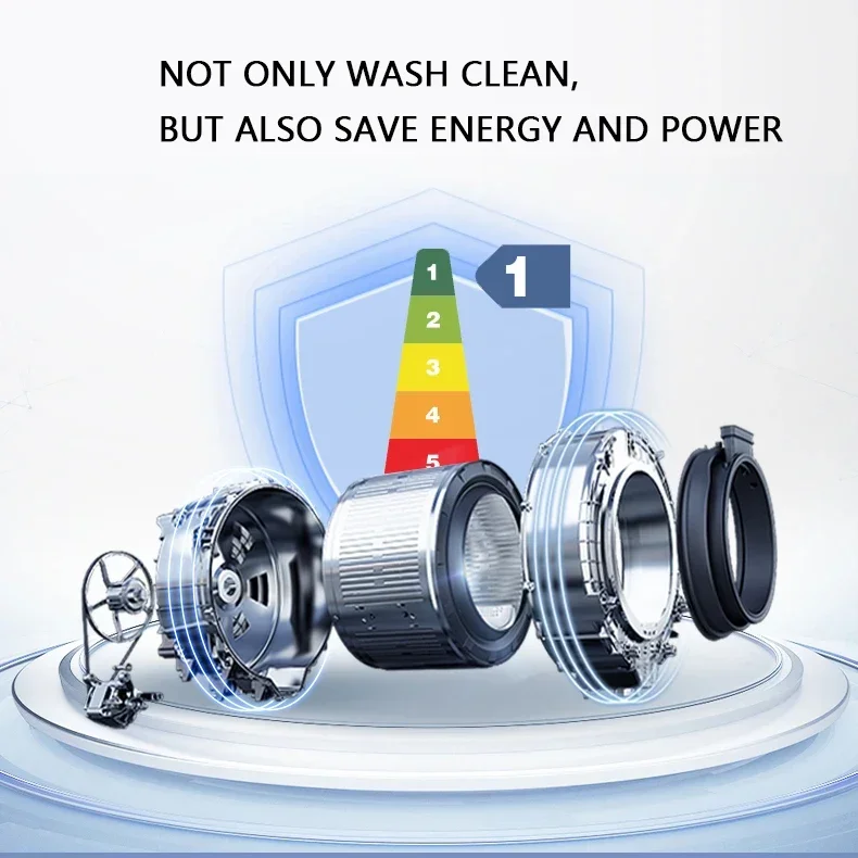 Washing Machine, Tumble Dryer, Drum Type Inverter Drum Large Capacity, Integrated, Fully Automatic, 10 Kg, Electric Stainless 6