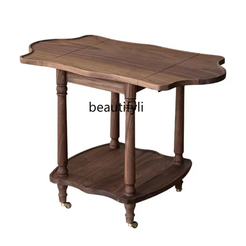 

Side Table Storage Rack Movable Folding Coffee Table Sofa and Tea Table Cart Side Cabinet Creative Corner Table