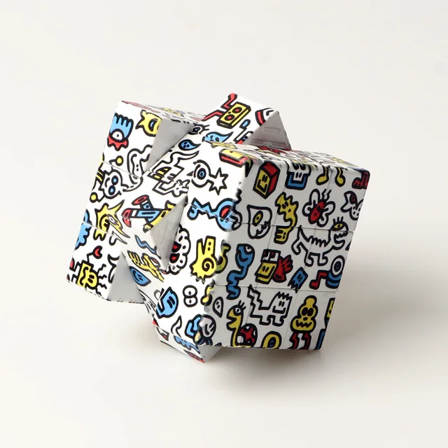 Magic Cube 3x3x3 Cartoon Alien graffiti UV Fun Stress Relief Puzzle Professional Smooth Speed Game Children's Toys Gifts 5
