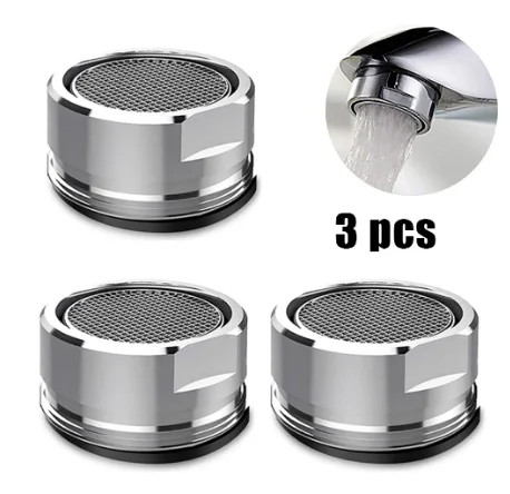 3pcs Brass Water Saving Faucet Tap Aerator Replaceable Filter Mixed Nozzle 24mm Thread Bathroom Faucet Bubbler Bathroom Parts