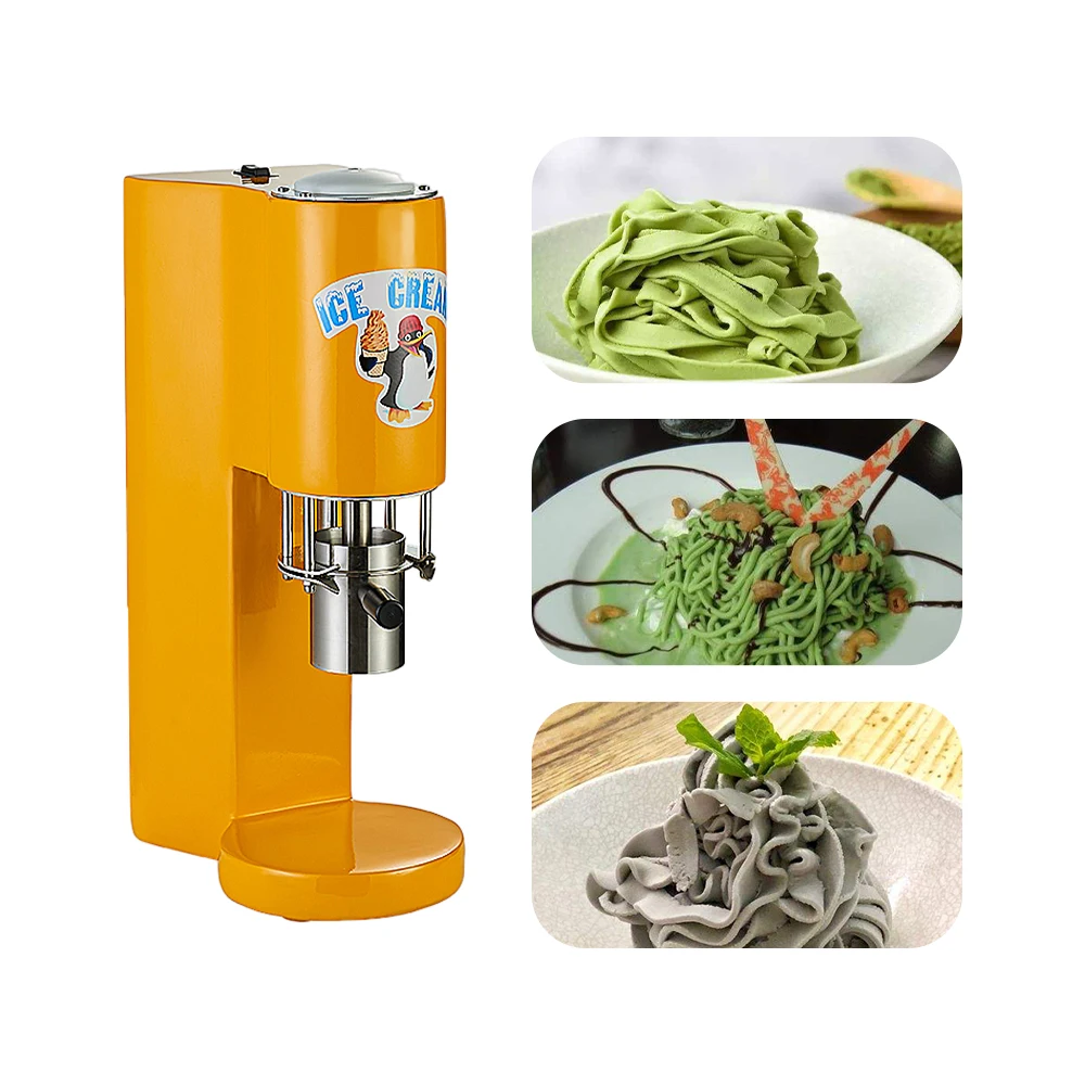 GZZT Electric Pasta Ice Cream Machine 4 Types Ice Cream Noodle Forming Machine Spaghetti Ice Cream Machine Gelato Making Machine