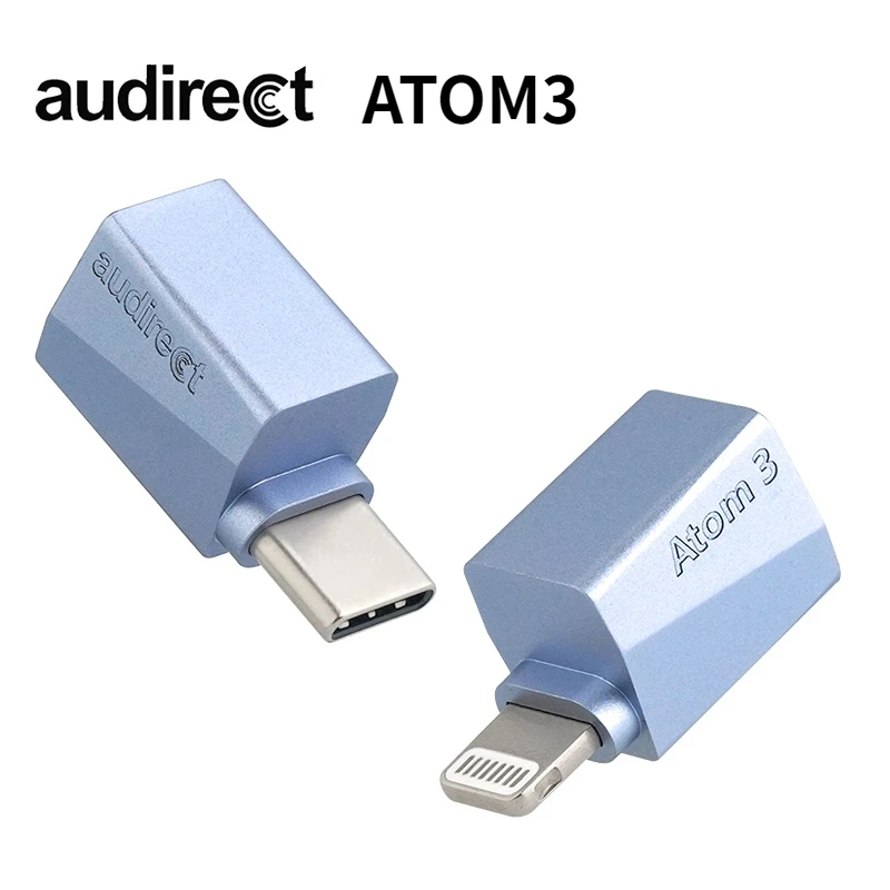 

Audirect ATOM3 ESS9280 AC Pro Portable DAC Headphone Amplifier Atom 3 DSD512 3.5mm SE Output USB Type C/Lightning Input DAC Amp