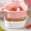 Customized Fruit Cleaning Device Wholesale Large Fruit Washer Spinner with Brush 2