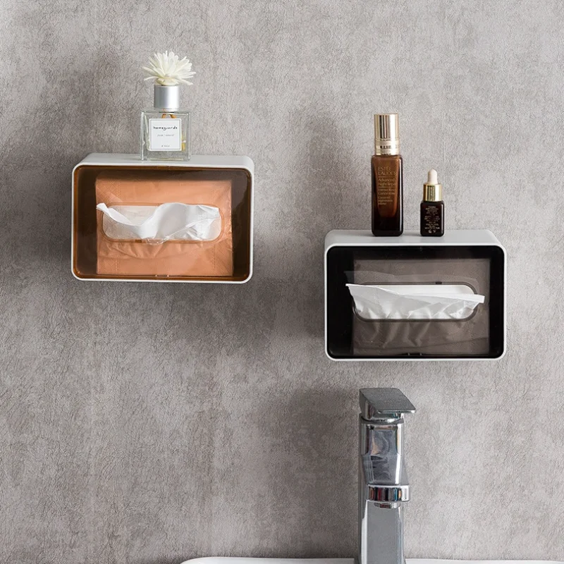 Multipurpose Wall Mounted Toilet Paper Storage Holder Waterproof Toilet Roll Dispenser Disposable Towel Box Bathroom Accessories 4
