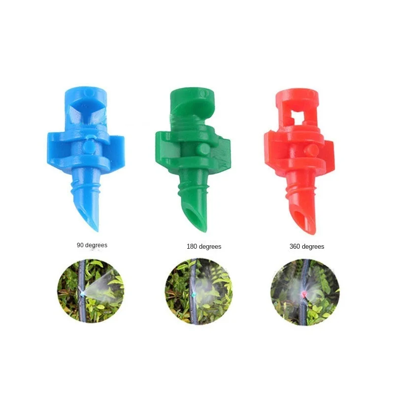 

100PCS 90/180/360 Degree Simple Refraction Nozzle Garden Sprinkler Fruit Tree Irrigation Garden Sprayer Garden Supplies