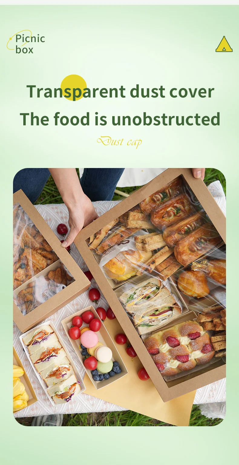 2 Pack Kraft Paper Cake Boxes with Clear Window – Dessert, Fruit & Food Containers with... - SKU CCL60956 - UGI Packaging