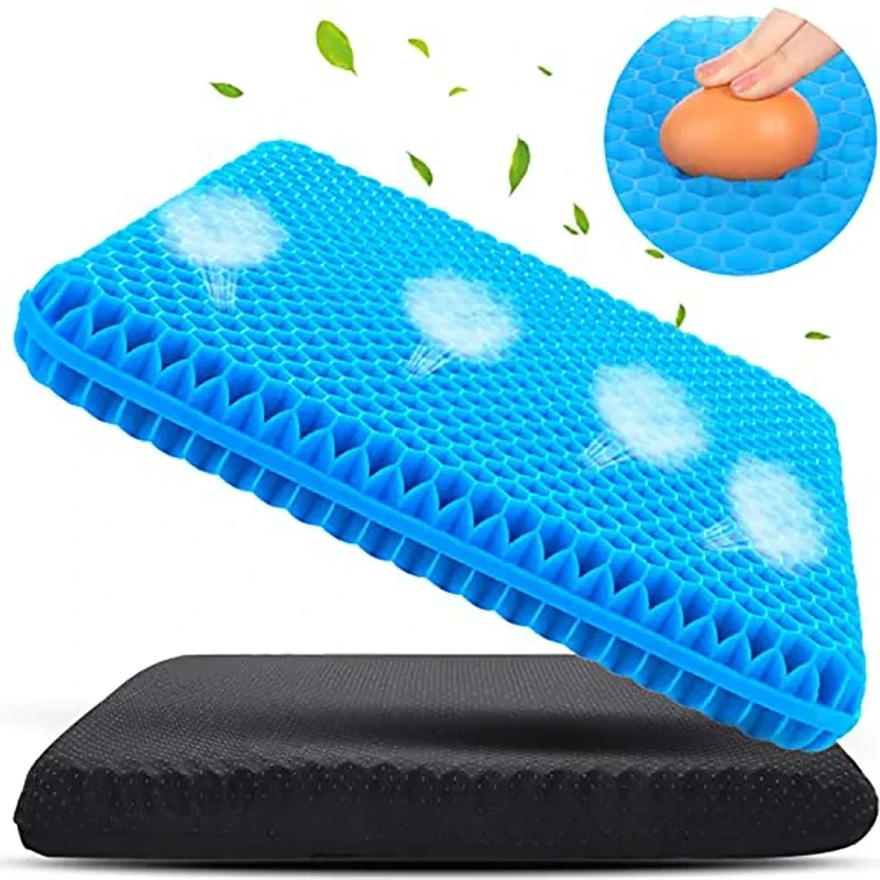 High Elastic Gel Silicone Non-Slip Bottom Car Seat Cushions Breathable  Comfortable Skin Friendly Car Cushion Square Not Easily Deformed Car  Storage