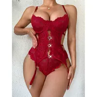 Ensemble de lingerie 2 pièces pour femme, soutien-gorge et dos en T, sous-vêtements féminins transparents, costume de batterie, jarretière, pilotes chauds, lingeries 7.0 4