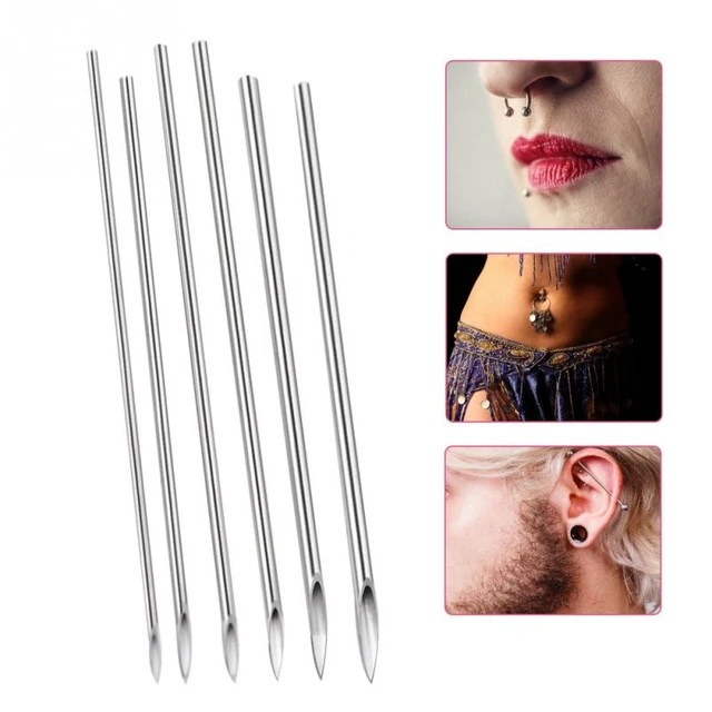 piercing needle for body, ears, nose, lips, nipples, body piercing