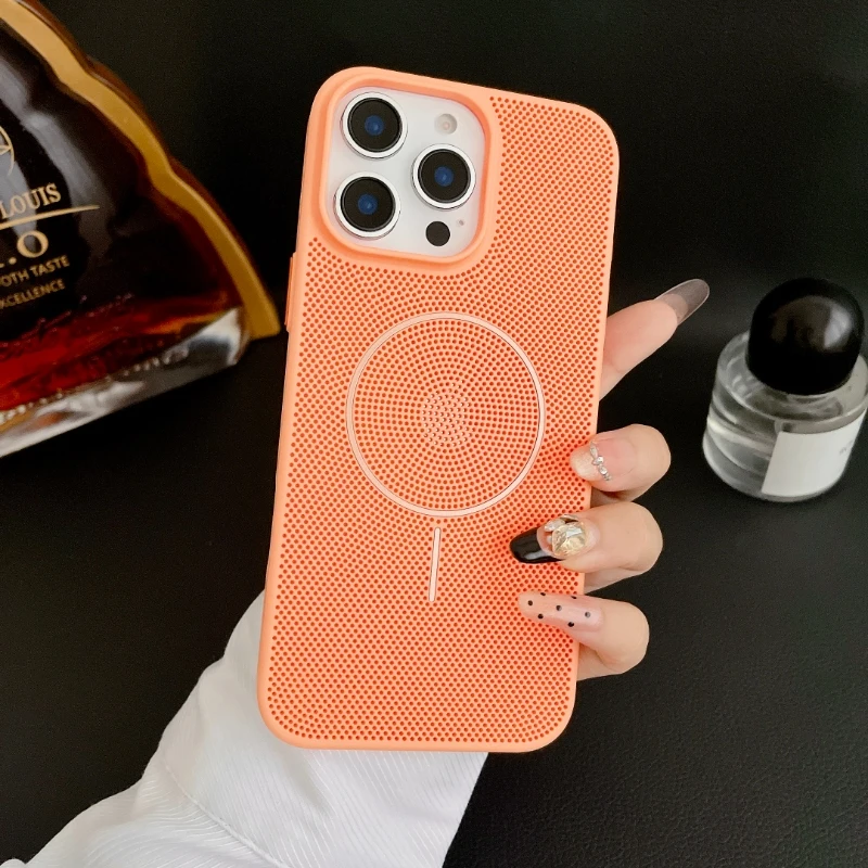 Premium Breathable Cooling Mesh Shockproof Case with MagSafe Wireless Charging Compatibility