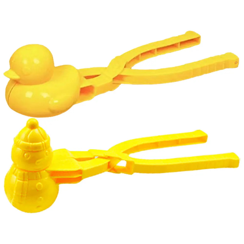 Rice Ball Mold 4-1pc Duck DIY Snowball Maker with Handle Winter Snow Toys Cute Animal Shaper for Kids Adults