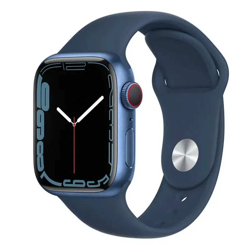 100 Original Apple Watch Series 7 GPS 41MM 45MM Sport Band Smart Watch For Men Women