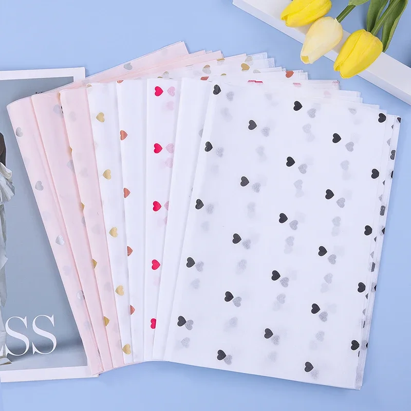 50*70 Cm Gift Wrapping Paper DIY Handmade Craft Star Love Dot Pattern Tissue Paper 10 Sheets/lot Floral Packaging Material Flower Wrapping Paper Floral Wrapping Paper Gift Wrapping Paper Handmade Craft Paper Handmade Paper Craft Paper