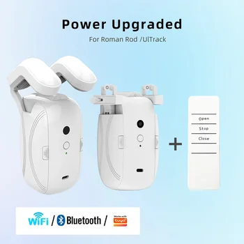 Smart Home Automatic Curtain Robot - WiFi & Bluetooth Electric Curtain Pusher with APP Remote & Voice Control via Alexa/Google