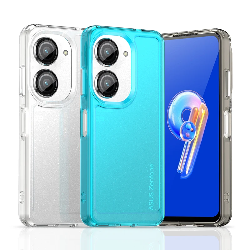 Per Zenfone 10 Custodia Per Asus Zenfone 9 10 Cover Antiurto Candy Soft Silicone Paraurti Protettivo Trasparente Per Zenfone 10 9