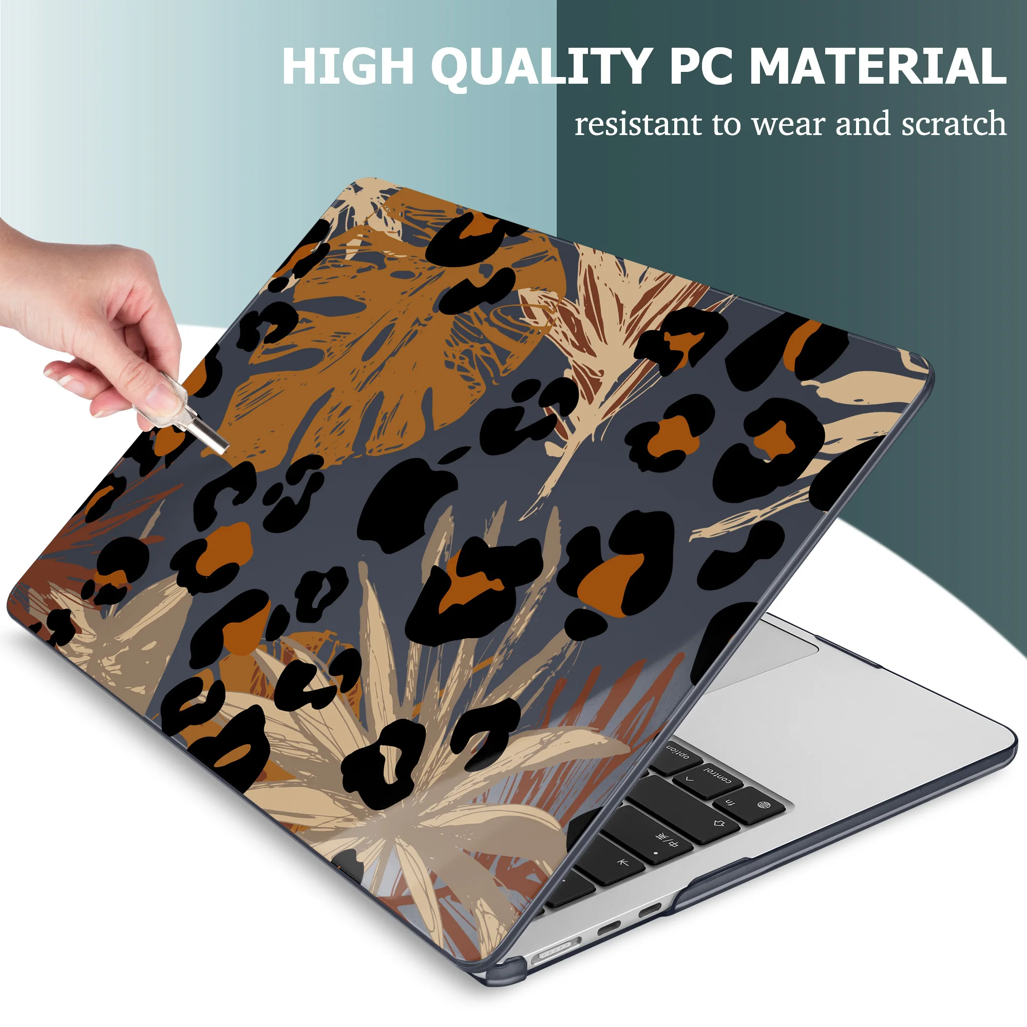 Caixa com Folhas Douradas para Macbook Air 13 A2681 A2337 m1 m2 Air 15 A2941 Pro 14 16 A2780 A2779 A2442 Pro 13 Polegadas - Imagem 5