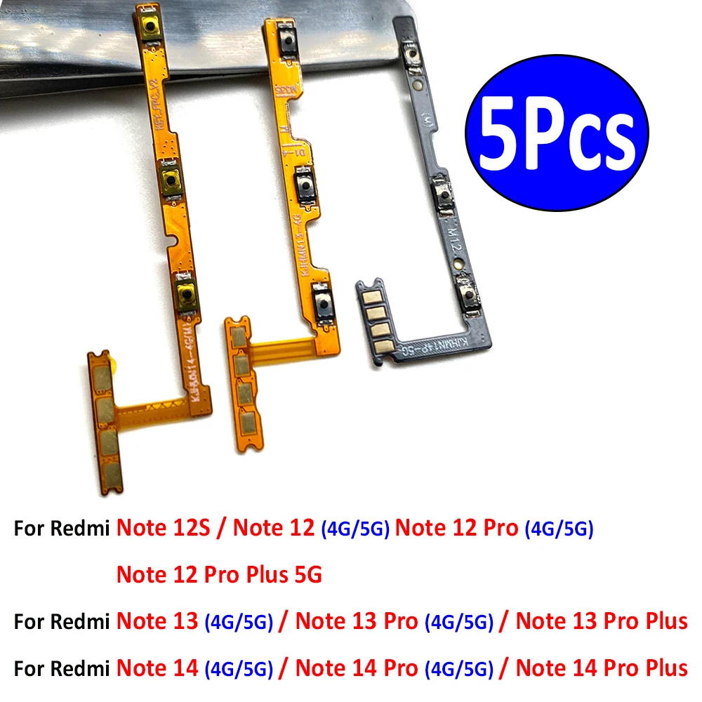 Nappe bouton on off pour Xiaomi Redmi Note 12 5G power volume flex