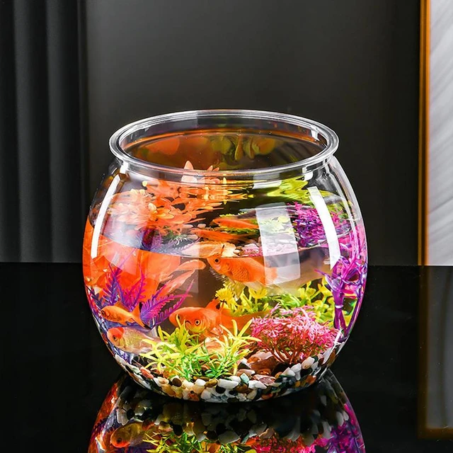 Fish Tank Bowl For Goldfish Betta Fish Tabletop DIY Fish Tank Vase Table  For Bedroom Living Room Fish Tank Aquarium Accessories - AliExpress