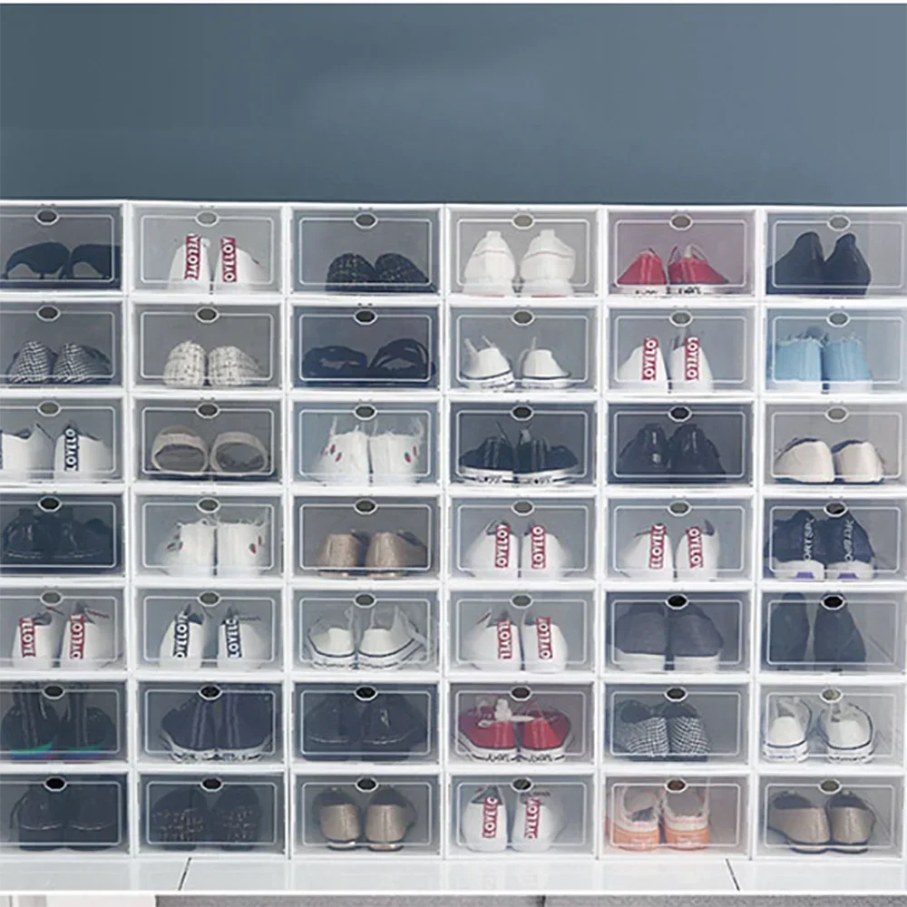 PP Minimalist Transparent Shoes Box Household Dustproof and Anti-Oxidation Drawer Shoe Box Storage Organizer Shoe Rack